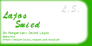 lajos smied business card